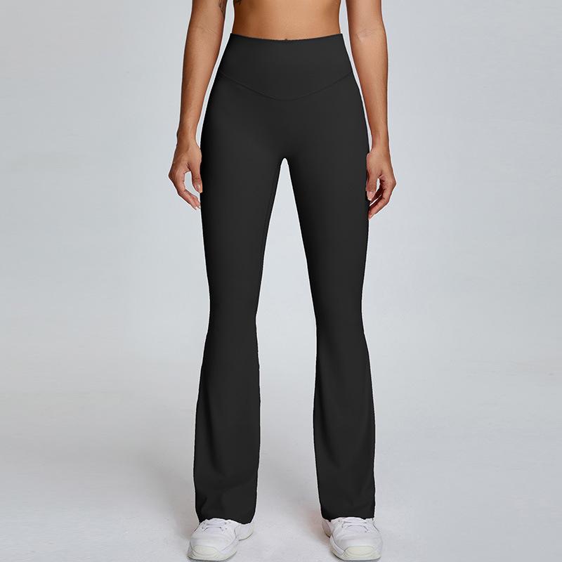 New Nude Micro Flared Yoga Pants For Women, Slimming And Belly Hugging Flared Pants, Tight Sports Pants, Hip Lifting Fitness Pants