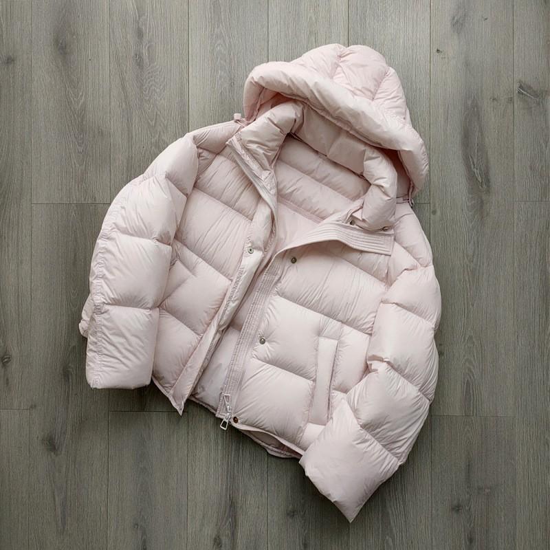 Womens Short Puffer Jacket With Hood Warm Thick Duck Down Coat Oversized Casual Winter Outerwear
