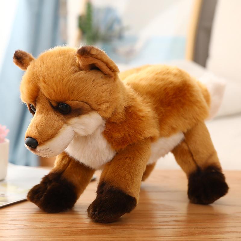 High Quality Lifelike Raccoon Plush Toy Cute Fox Soft Stuffed Simulation Animals Doll For Girls Children Kids Baby Birthday Gift