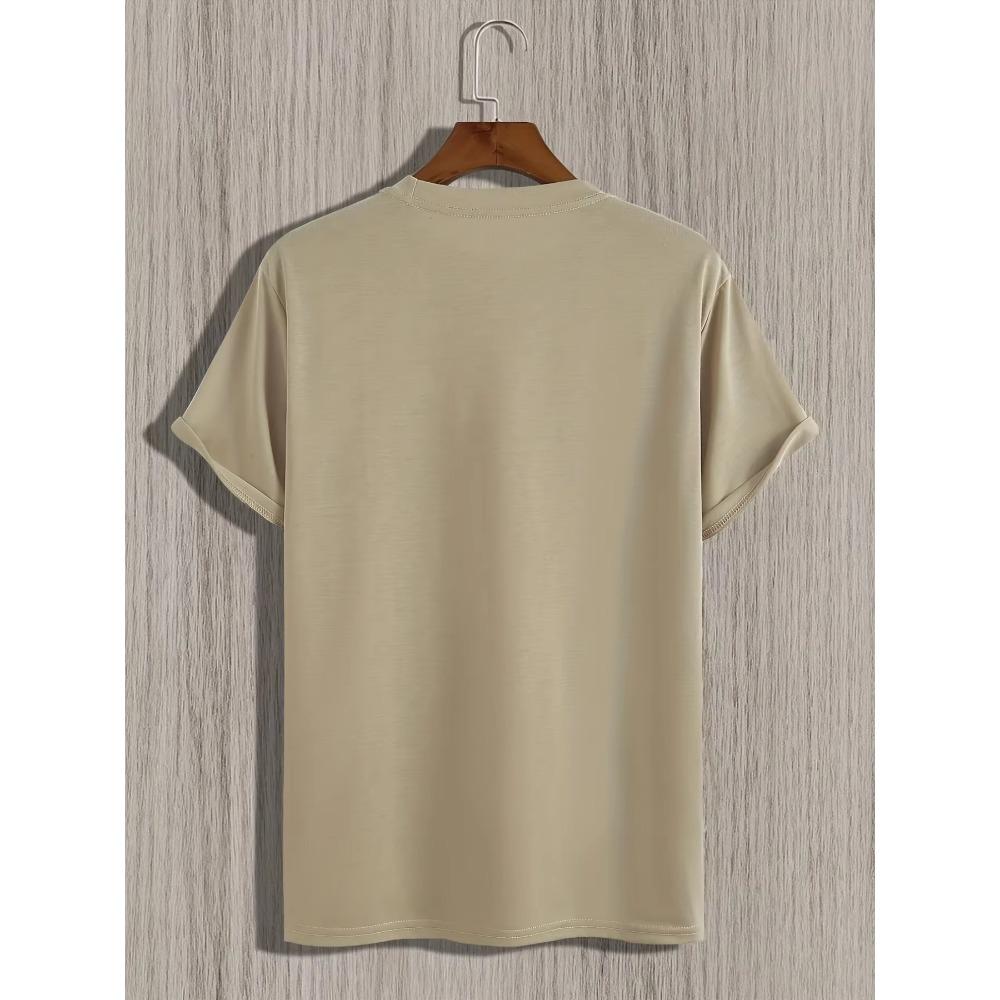 100% pure cotton men's summer loose size casual 23 printed comfortable and breathable round neck short sleeved T-shirt top