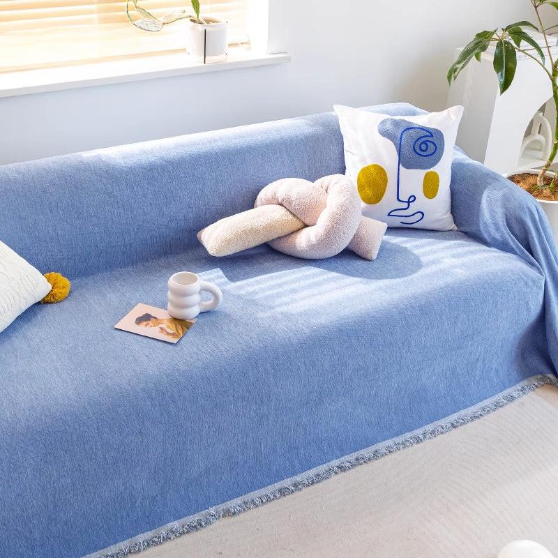 

Толстый однотонный синель, универсальный чехол для четырех сезонов, чехол для дивана, полотенце, универсальный чехол, универсальный чехол для дивана 90*90cm