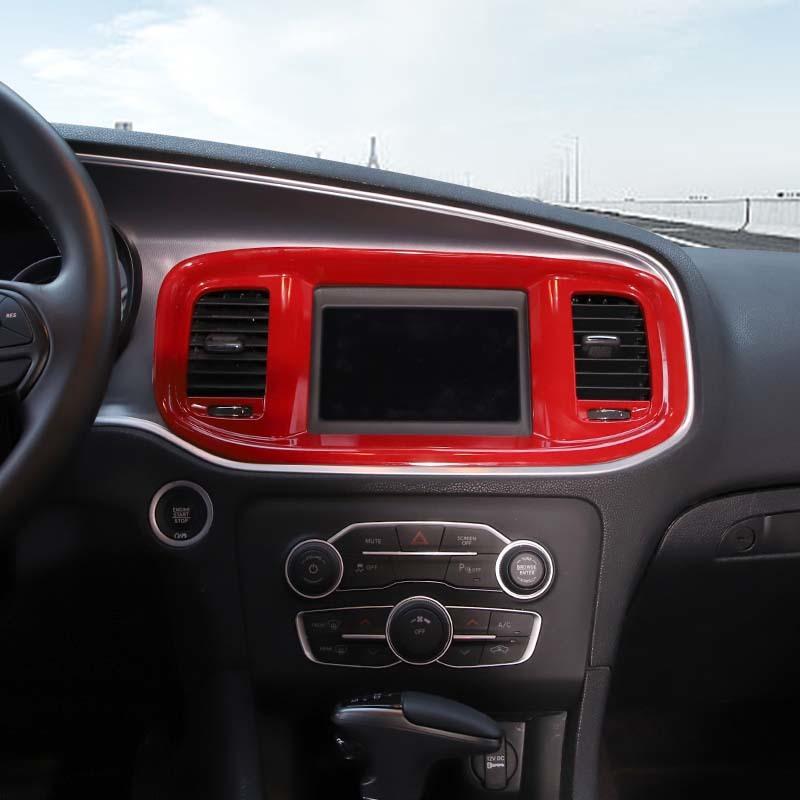 ABS Navigatiepaneel Decoratie Beschermhoes Sticker Geschikt Voor Dodge Charger 2015 En Hoger Auto Interieur Accessoires