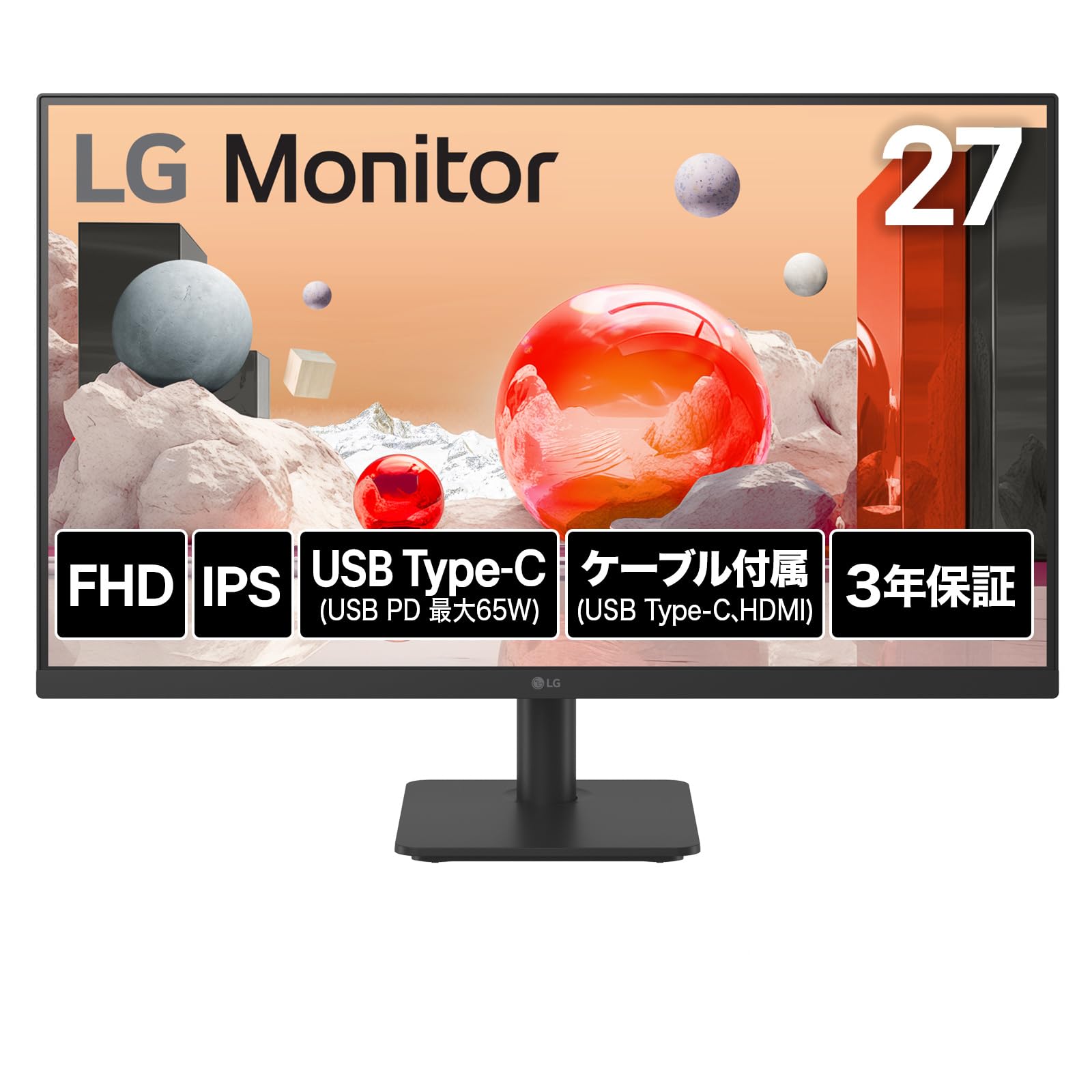 

LG Monitor Display 27MS530B-B 27 inchesFull HD (1920 x 1080)100HzIPSAnti-glareHDMI x 2USB Type-C (USB PD65W)Flicker SafeBlue Light Reduction