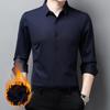 Einfarbiges Samthemd Winterkleidung Business Casual für junge Männer Dickes warmes Hemd Herren Strickjacke