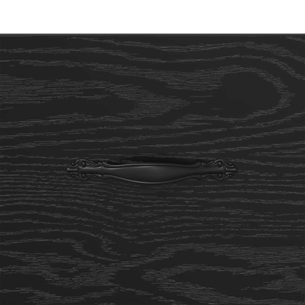 Sideboard with Drawers Black Oak Effect 69.5 X 34 X 90 Cm