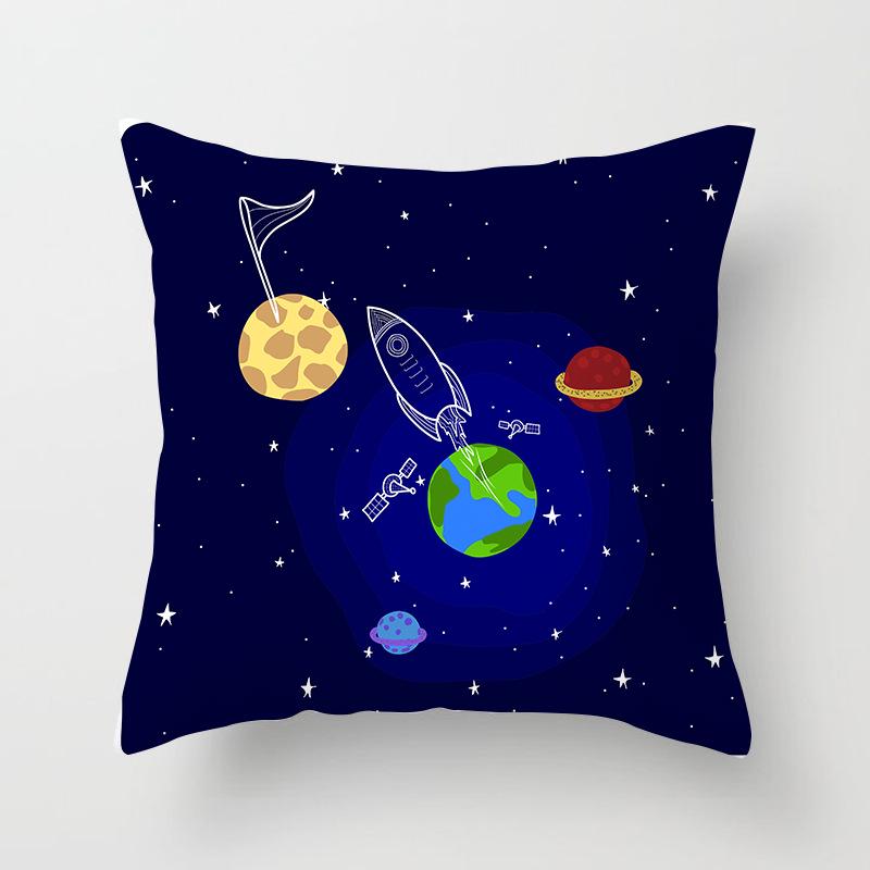 New Hand-painted Starry Sky Universe Printed Pillow Cover Home Sofa Pillow Car Cushion Back Cover