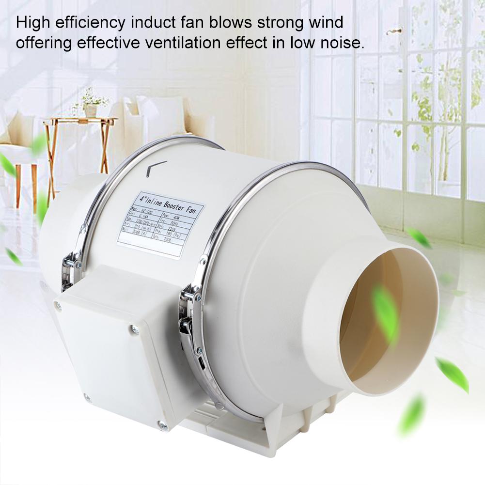 High Efficiency Inline Duct Fan Air Extractor Bathroom Kitchen Ventilation System