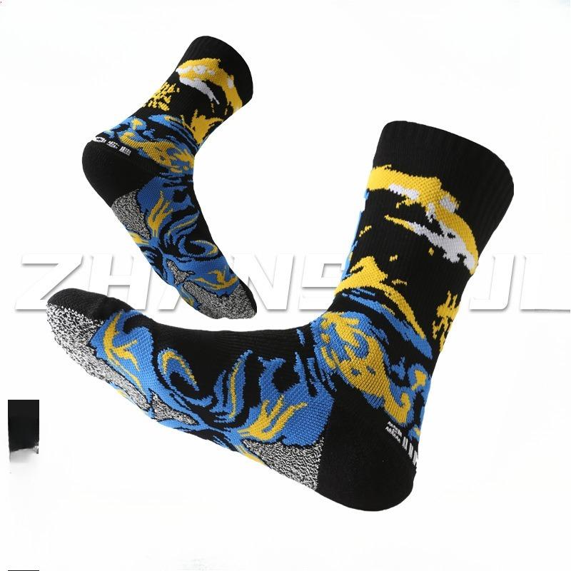 Șosete de baschet, Tălpi prosop pentru bărbați, Șosete sport groase de lungime medie pentru alergare, Versatile de lungime medie pentru toate sezoanele, Rezistente la uzură