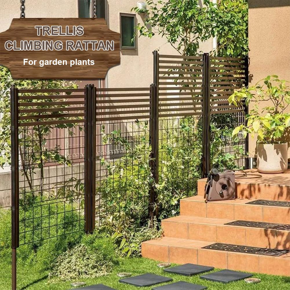 3x4Ft Privacy Screen Outdoor Freestanding Modern Metal Slatted Decorative Deck Privacy Fence Screen Panels for Patio Backyard