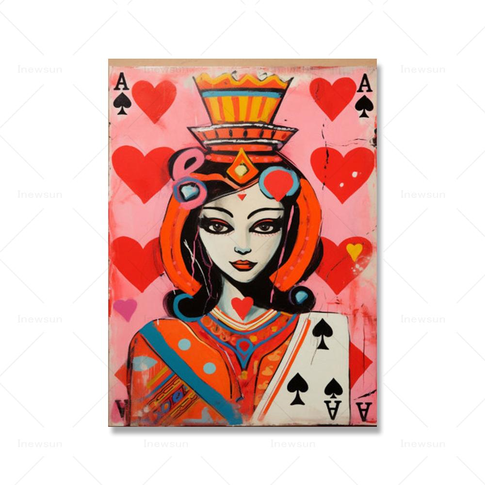 

Галерея печати «Король и Королева сердец» Современная пара Плакат с любовью Розовое сердце Настенная живопись Холст Картина Спальня в скандинавском стиле Домашний декор 21x30cm No Framed