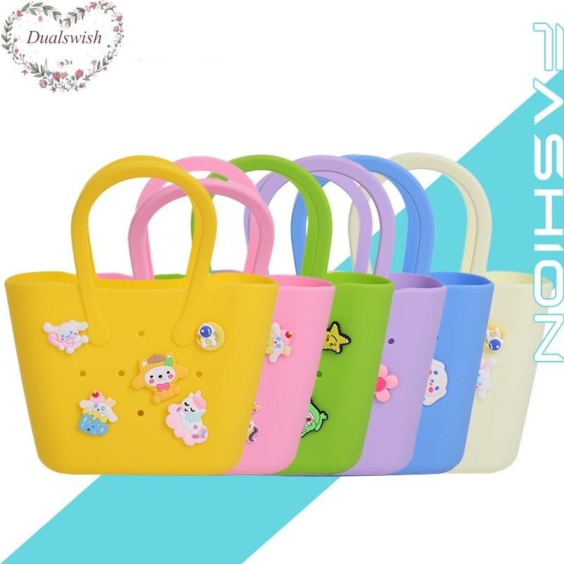 EVA Strand Hollow Bogg Bag Tragbare Reise Wasche Gummi Wasserdichte Handtasche DIY Loch Strandtasche