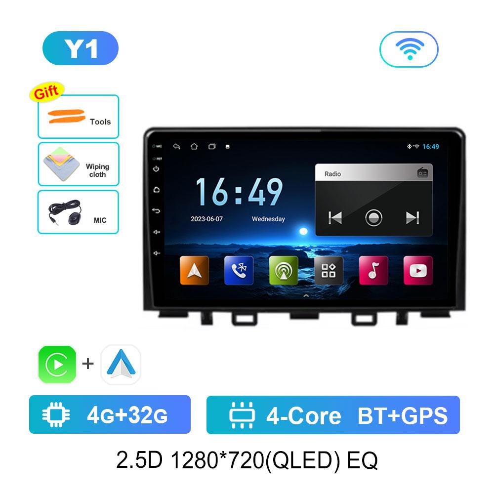 DSP Stereo Car Radio Multimedia Player for For Kia RIO Stonic YB 2016 - 2022 GPS Navi Android 14 4G Bluetooth WiFi Auto Tools