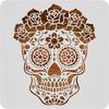 Large Plastic Reusable Drawing Painting Stencils Templates for Painting On Scrapbook Fabric Tiles Floor Furniture Wood Square Skull Pattern 300x300mm
