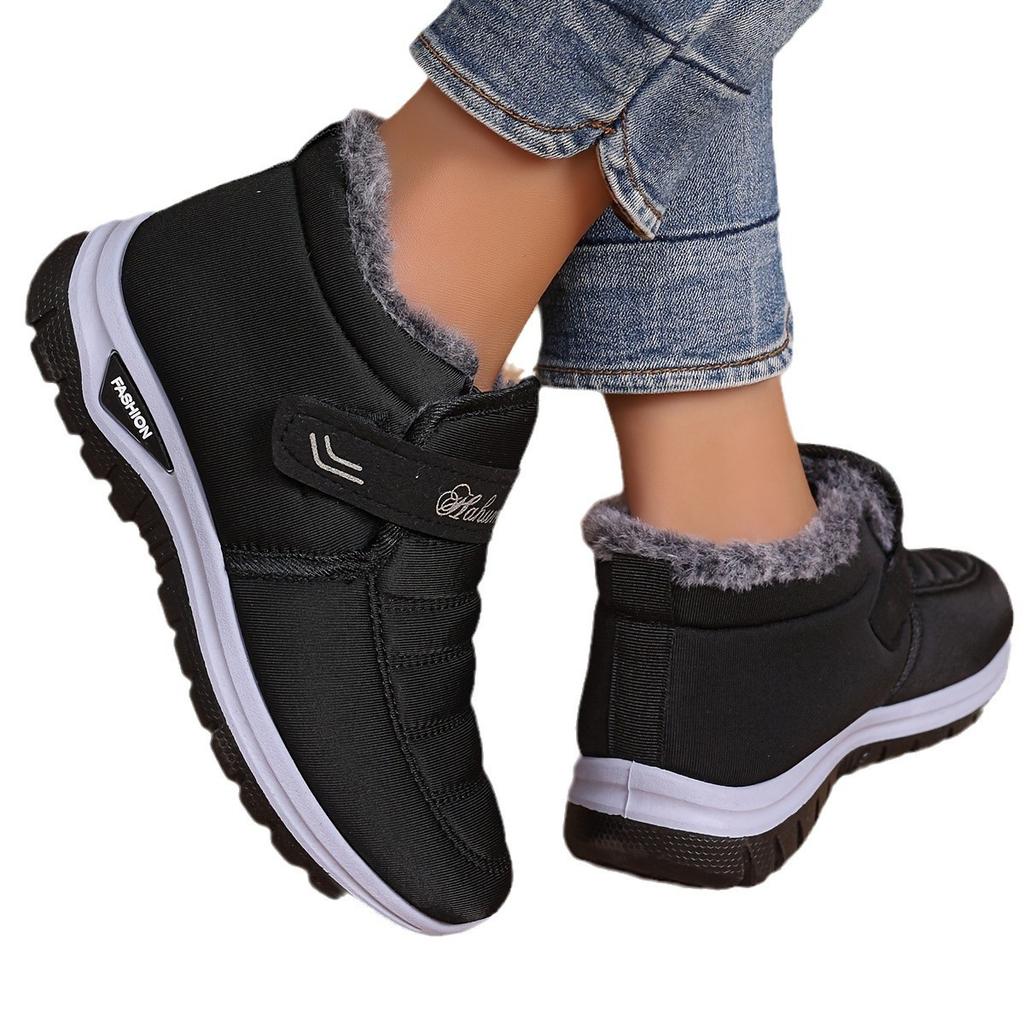 Cotton Shoes Women's New Winter Velvet Thickened Couple Snow Boots Outdoor Walking Warm Short Boots Foreign Trade Women's Boots