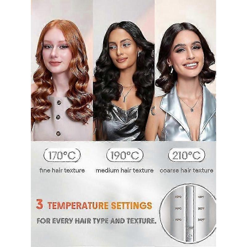 Automatic Curling Iron 1 1/4 Inch with 3 Temperatures, 2Way Rotation, Auto ShutOff