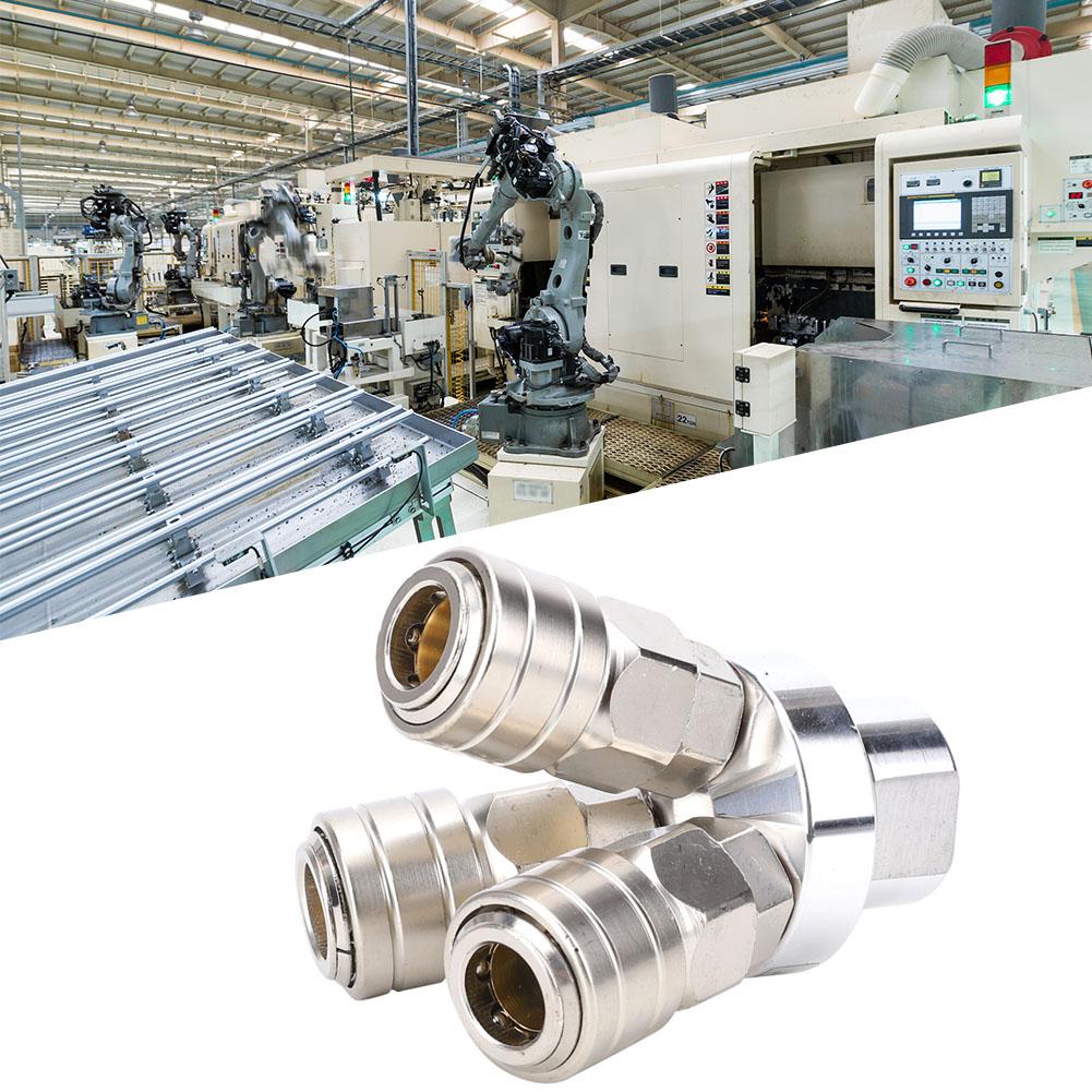 

Быстроразъемный тройник с никелированным перламутровым никелем из нержавеющей стали, пневматический компонент, резьба G14 дюйма