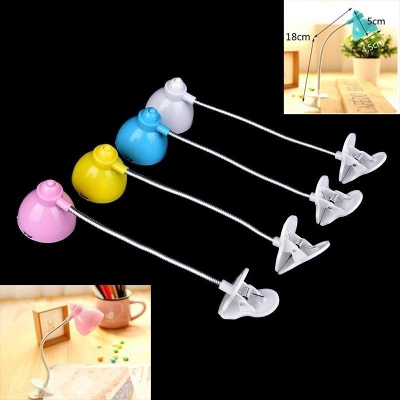 Steel Adjustable Clip on Book Reading LED Light Eye Protection Energy Saving Mini Bedside Table Lamp