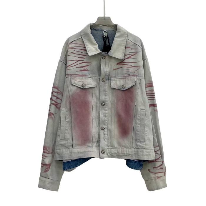 Мужская модная ретро джинсовая куртка в рабочем стиле Осень 2025 M