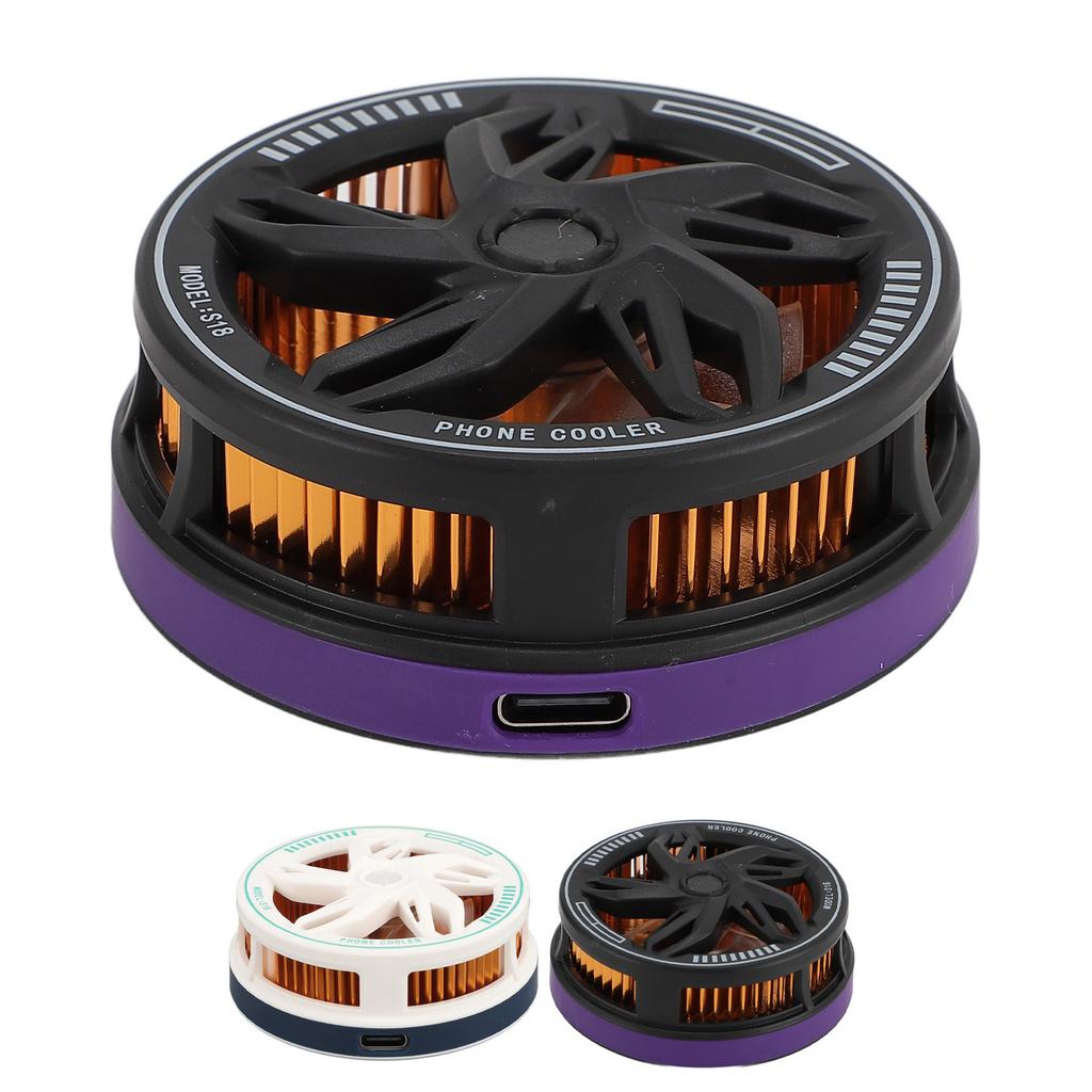 Phone Cooler 15W Magnetic Adsorption Quiet Portable Cell Phone Radiator Cooling Fan for Gaming Live 