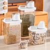 1800/2300mL Plastic Graduated Storage Jars for Sealed Miscellaneous Grains and Laundry Detergent for Household Storage Container