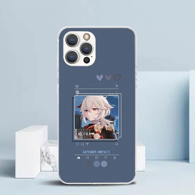 Genshin Impact Cartoon Phone Case For IPhone 16 17 Air 16E 15 14 Plus 13 Mini 12 11 Pro Max 7 8 + SE 2020 Soft TPU Back Cover 16