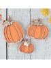 3pcs, Fall Decor, Wooden Autumn Pumpkin Fall Decorations For Home Shelf Mantel Table Decor Pumpkins Of Three Sizes Fall Season