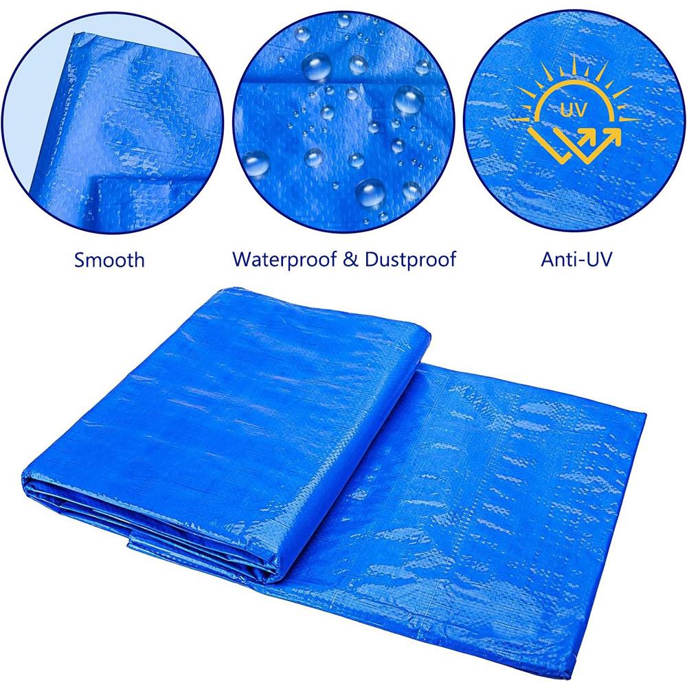 Tapis de piscine imperméable en PE, tapis de sol rectangulaire robuste pour piscine, protection de piscine, bâche, protection contre la pluie et la poussière