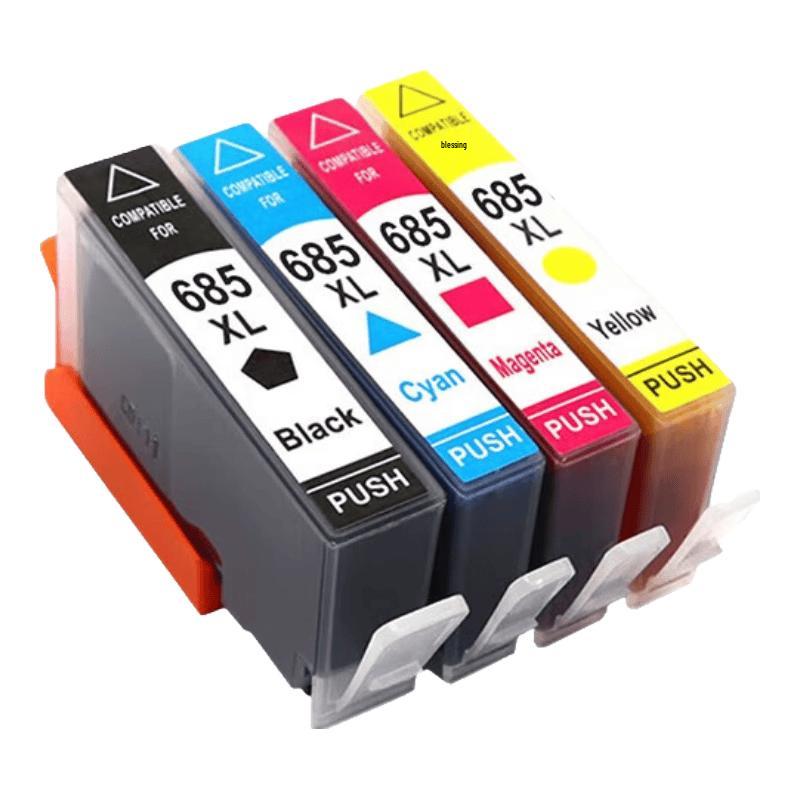 Juego de Cartuchos de Tinta HP 685XL de Alto Rendimiento de 4 Colores Compatible