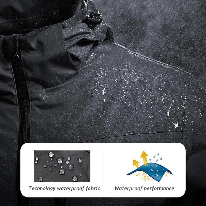 Men Waterproof Jackets 6XL Plus Size Outdoor Hiking Windbreaker Wear-resistant Breathable Mountaineering Jacket