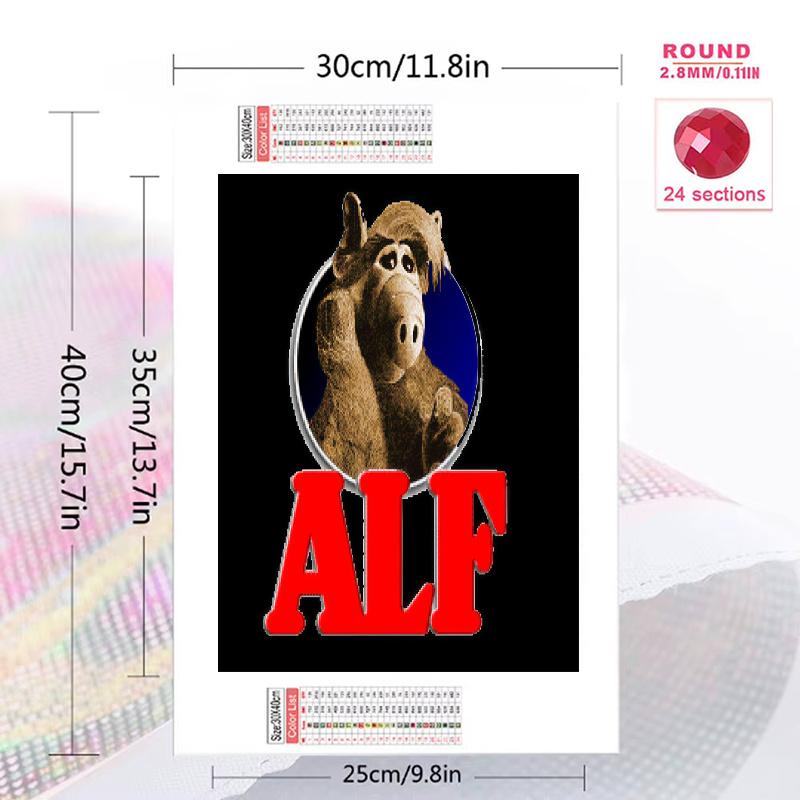 Alf Character Logo 100% Round Full Drill 5D DIY Diamond Painting Embroidery Cross Stitch Rhinestone Decor