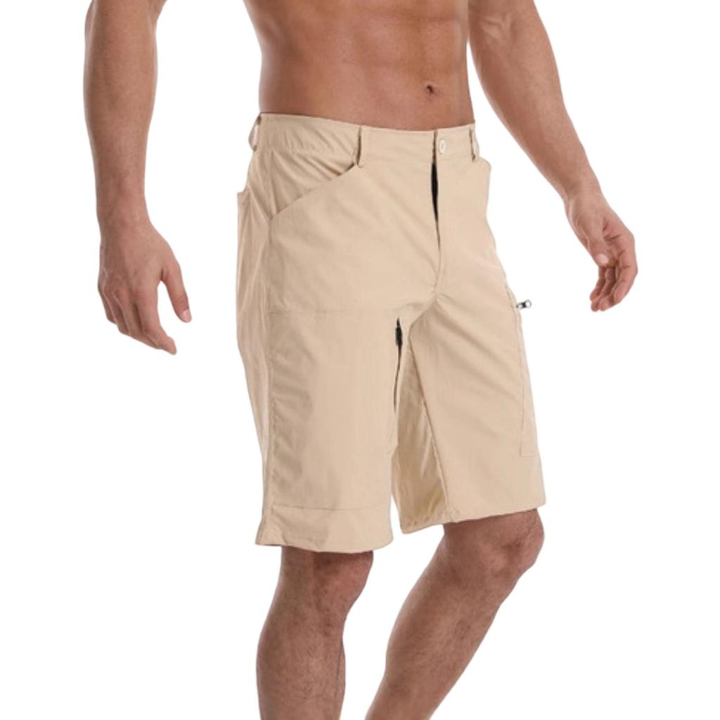 Men's Loose Fit Casual Lightweight Multi Pocket Cargo Straight Leg Hiking Quick Dry Shorts for Outdoor Activities