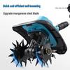 New Lithium Battery Micro Tiller: Four-Blade Soil Loosener for Home Gardening