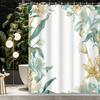 1 Stück Moderne Kunst Schöne Lilienblumen Dekoration Illustration Badezimmer Duschvorhang Mit Haken Duschvorhang Polyesterstoff