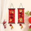 1 Pair Chinese Style Spring Festival Couplets Velvet New Year Door Couplet Wall Art Pendant  Window