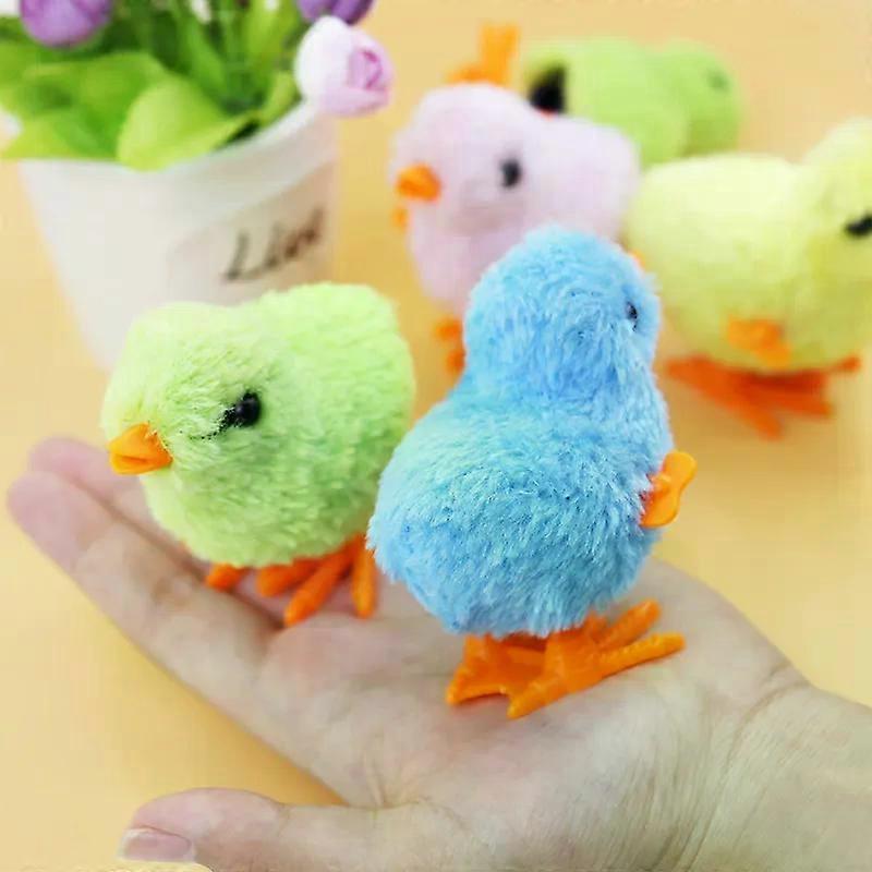 Easter Decoration Chick, Wind Up Chicken Toy, Pack of 4 Chicken Toys Gift for Little Boy and Girls, Chick Toy Easter, Easter Basket Fillers