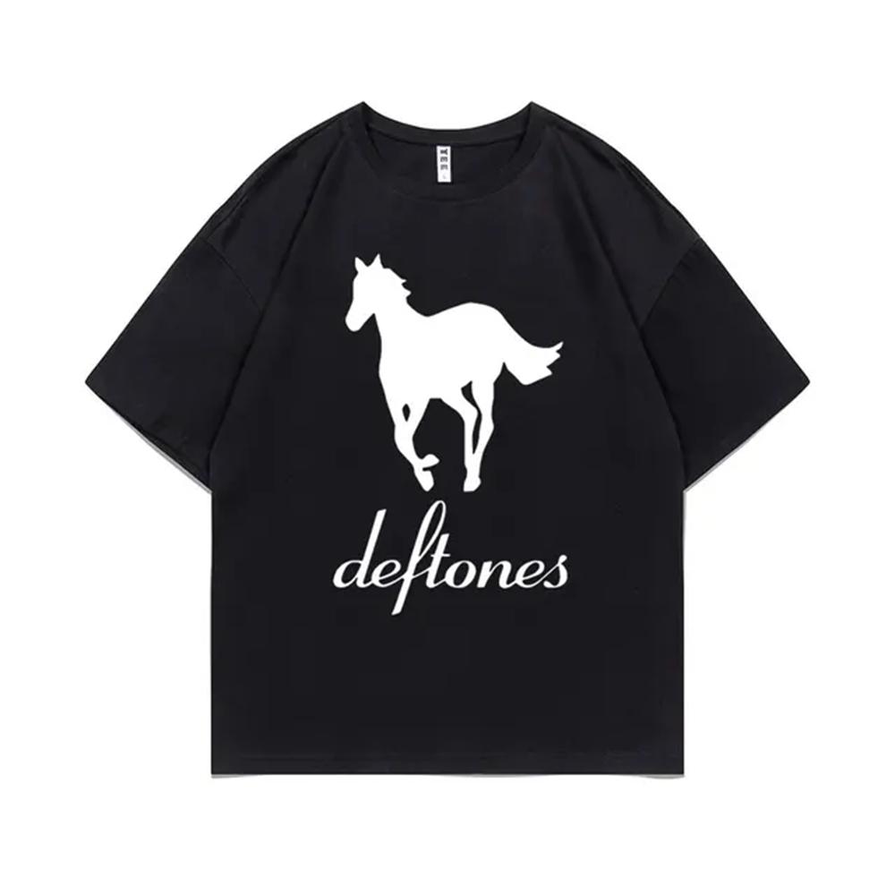 Deftones Girl Eyes Cartoon T Shirts 90s Vintage Fashion Short Sleeve Black Tops Summer Japanese Styles O-neck T-shirts 72515