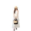 Summer temperament super fairy vacation style sleeveless cake long dress French beautiful three-dimensional flower neck women's dress