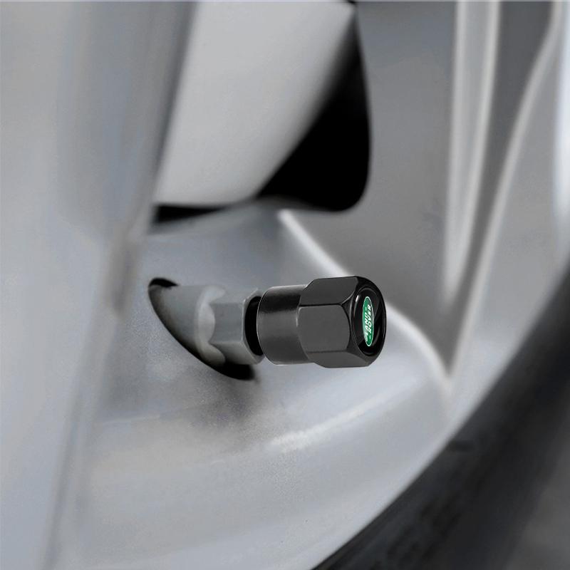 4 Stück Auto Rad Reifen Ventilkappen Reifenventilkappen Luftstaub Wasserdicht für Land Rover Discovery Range Rover Evpque Defender Auto Brille Rover L322 L405