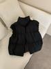 Damska kamizelka puchowa z białego kaczego puchu 90% - Jesień/Zima 2025 Luźna, Uniwersalna, Bezrękawnik dla studentów