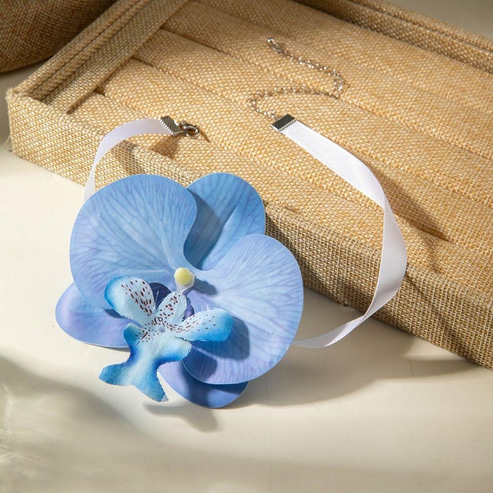 Charm Flower Necklace High-end Flower Choker Exquisite Beach Jewelry Women