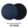 Custom PU Leather Tea Coasters with Hand-Sewn Edges and Insulation Pad, Featuring Your Enterprise Logo.