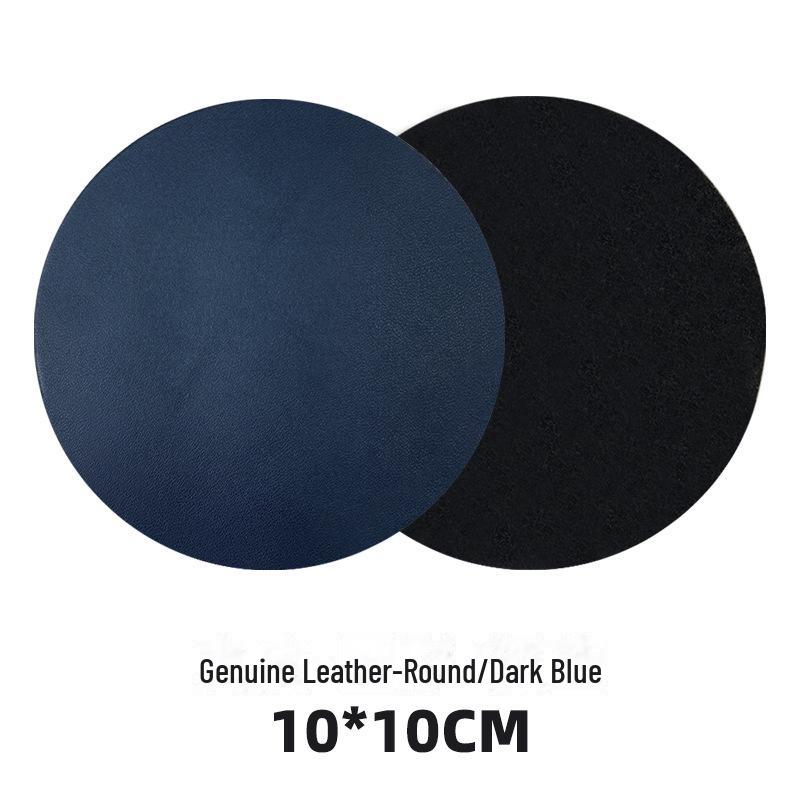 Custom PU Leather Tea Coasters with Hand-Sewn Edges and Insulation Pad, Featuring Your Enterprise Logo.