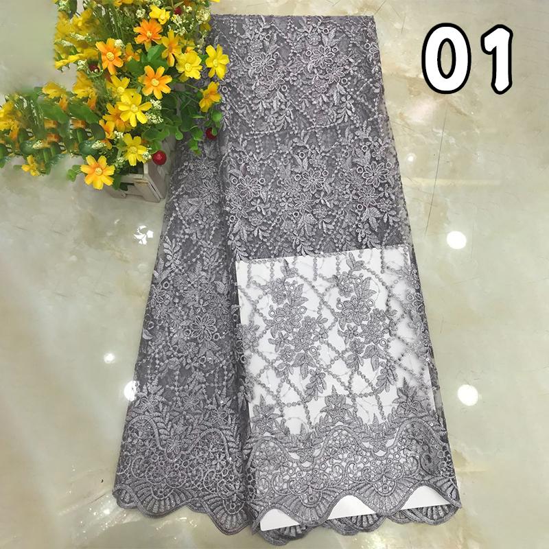 1yard Embroidered Mesh Fabric Cheongsam Dress Costume Dance Wear DIY Sewing Lace Fabric French Design 3D Embroidery Cloth