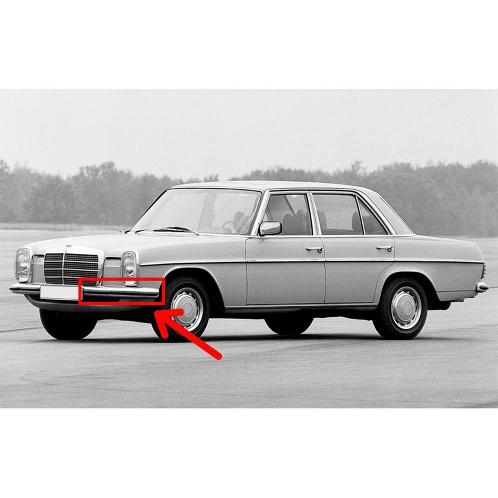 For Mercedes w114, w115 frontstøtfanger gummibeskytter kort type E klasse 1968 - 1976