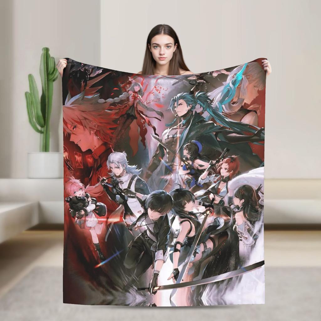 Chisa Wuthering Wave Galbrena Decke Warm Weich Flauschig Plüsch für Couch Sessel Sofa Bett Dekorative Flanell Tagesdecke Bettbezug