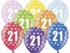 Balony Z Nadrukiem 21 Urodziny  1 Szt.