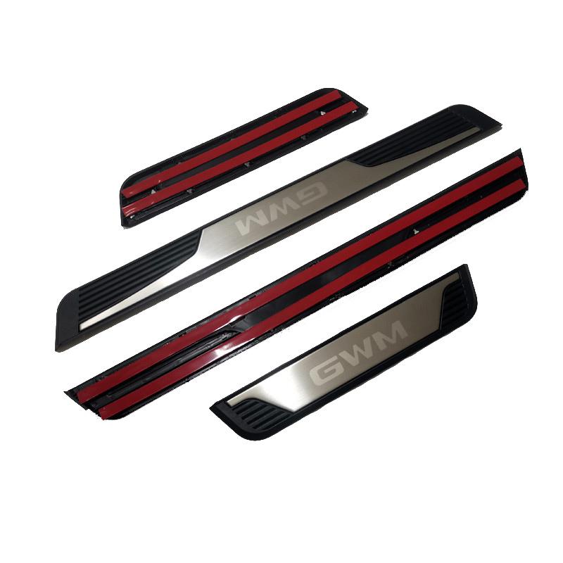 For GWM H6 GT PHEV 2025 2026 Accessories Door Sill Pedal  Welcome Scuff Plate Cover Decoration Car Protection Trim Styling