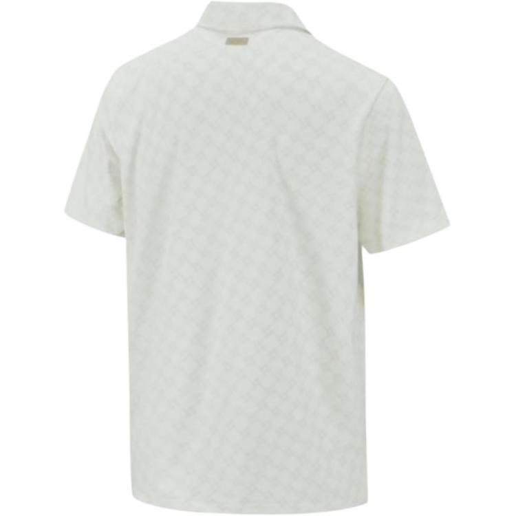 Jordan Logo Pattern Printed Short Sleeve Polo Shirt Men tops White HV1155-030