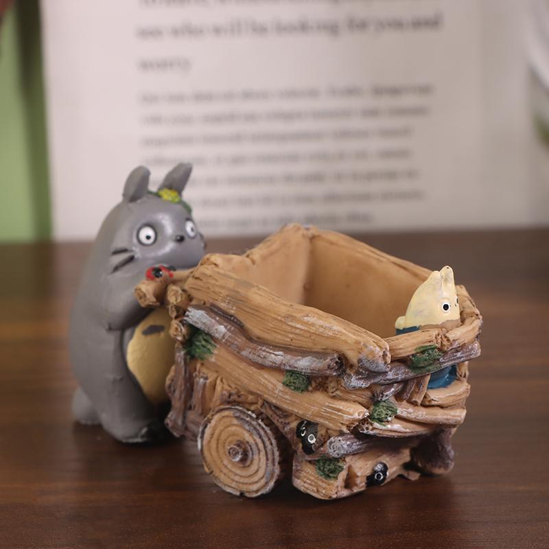 

Унесенные призраками Мультфильм Растение Тоторо Трехколесный велосипед Цветочный горшок Украшения Мясистый Подарок Цветок Стол Милый Декор