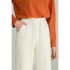 MengShuya Chenille High-Waist Drawstring Straight-Leg Pants